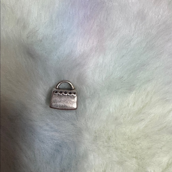 Pandora retired Purse charm with Pink cz stone - Picture 3 of 7